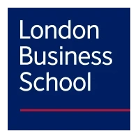 The logo for London Business School, featuring the name in a black square with a horizontal line beneath the text