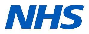 The logo for the National Health Service (NHS), displaying the acronym "NHS" in bold letters.