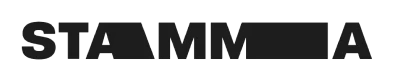 The logo for Stamma, featuring the name "STAMMA" with a unique design element where the "A" and the second "M" are represented as solid shapes.