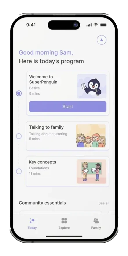 SuperPenguin topics and activities for carers