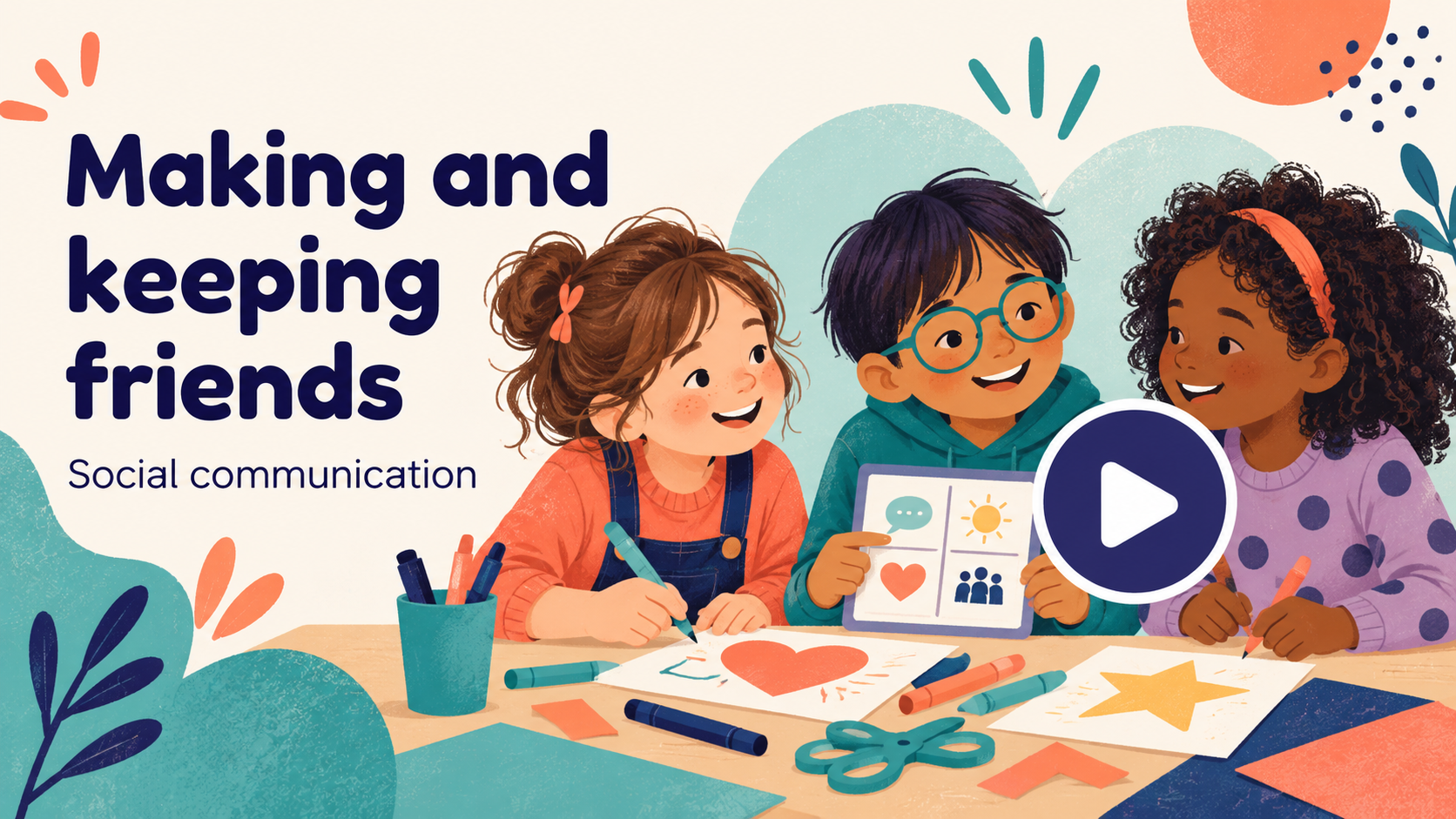 Play Making and keeping friends, a SuperPenguin social communication video