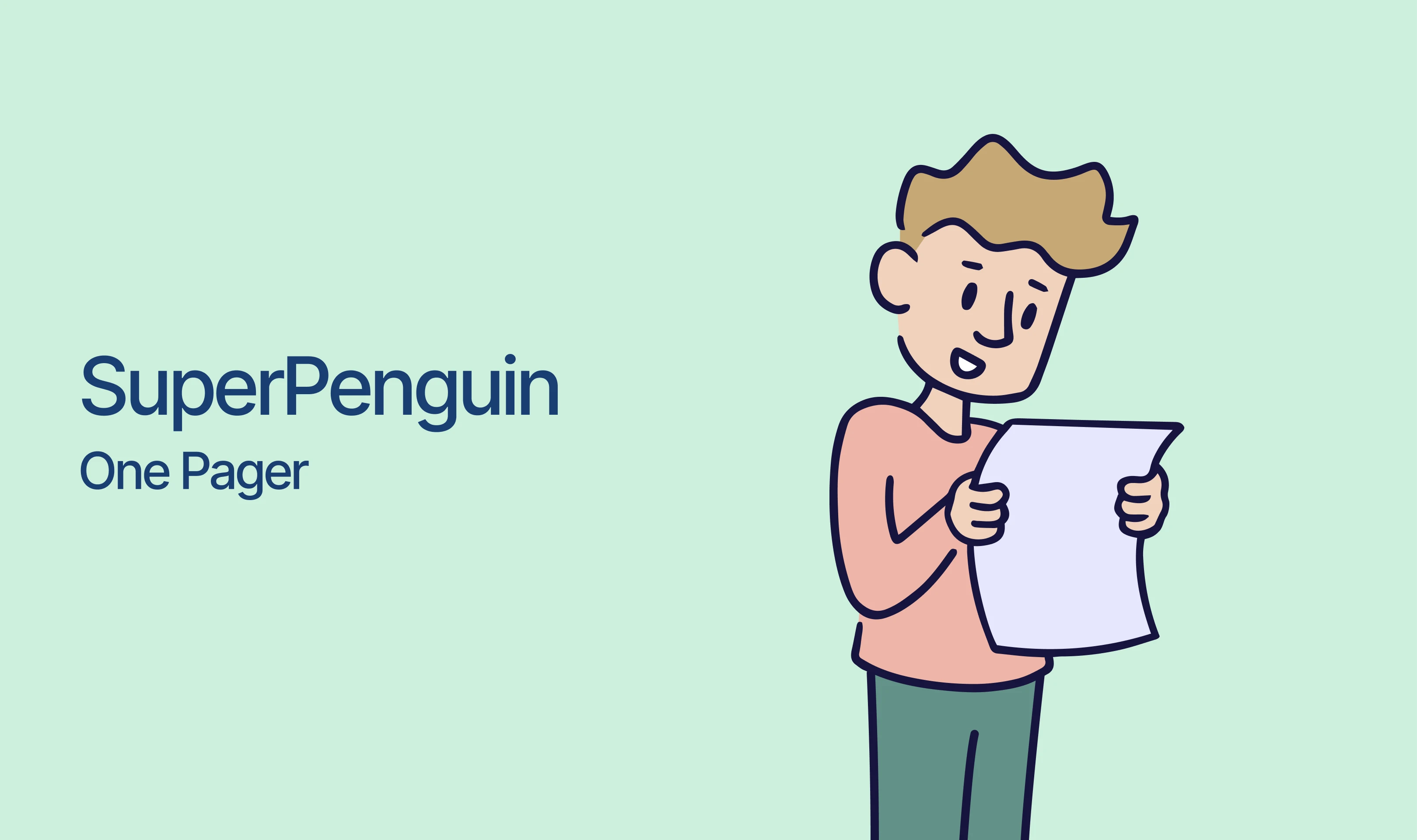 SuperPenguin one-pager illustration